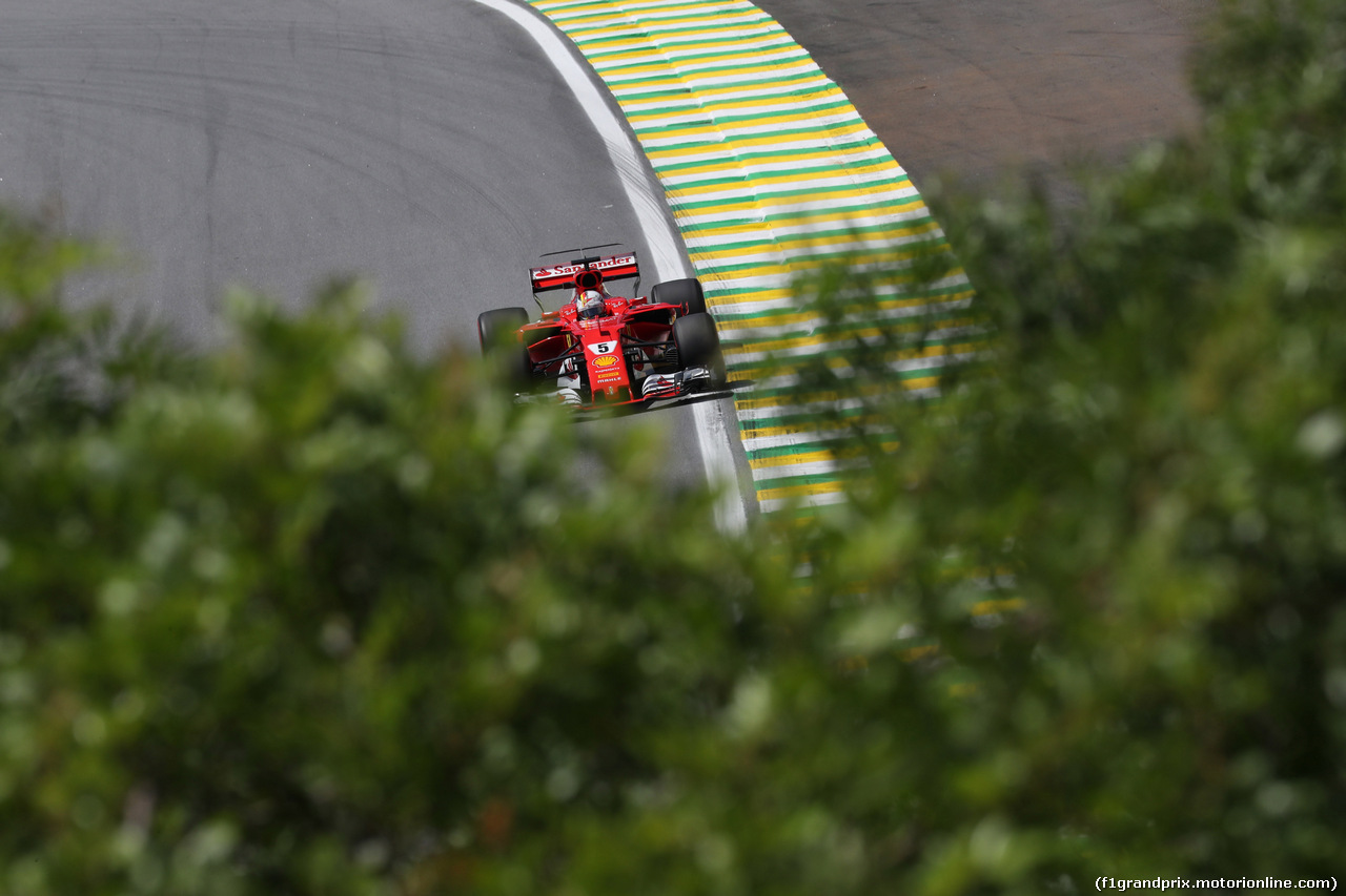 GP BRASILE, 10.11.2017 - Prove Libere 1, Sebastian Vettel (GER) Ferrari SF70H