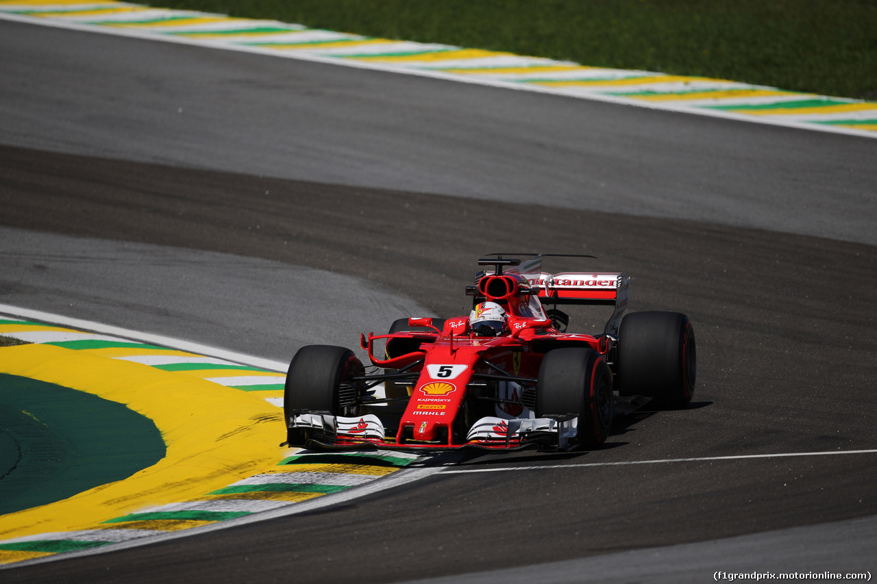 GP BRASILE, 10.11.2017 - Prove Libere 1, Sebastian Vettel (GER) Ferrari SF70H