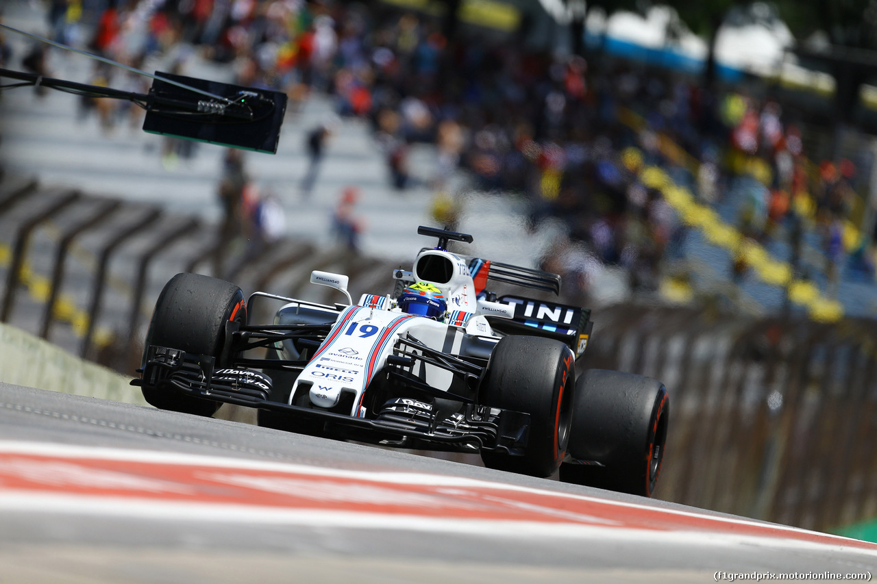 GP BRASILE, 10.11.2017 - Prove Libere 1, Felipe Massa (BRA) Williams FW40