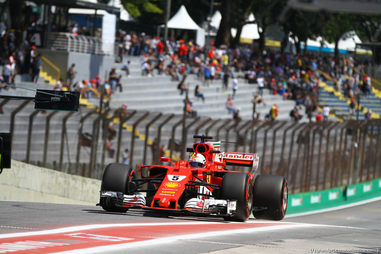 GP BRASILE, 10.11.2017 - Prove Libere 1, Sebastian Vettel (GER) Ferrari SF70H
