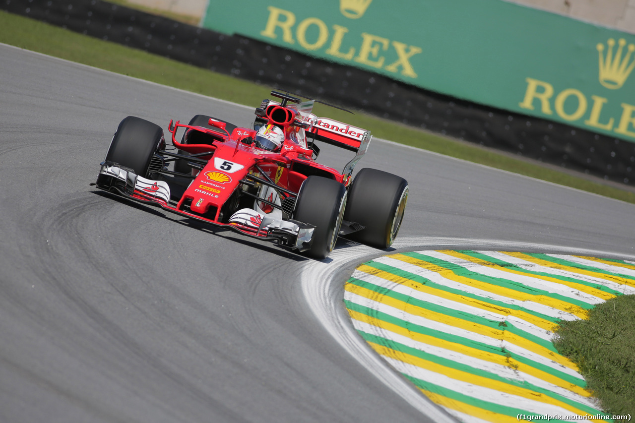 GP BRASILE, 10.11.2017 - Prove Libere 1, Sebastian Vettel (GER) Ferrari SF70H