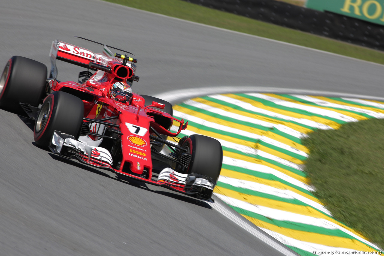 GP BRASILE, 10.11.2017 - Prove Libere 1, Kimi Raikkonen (FIN) Ferrari SF70H