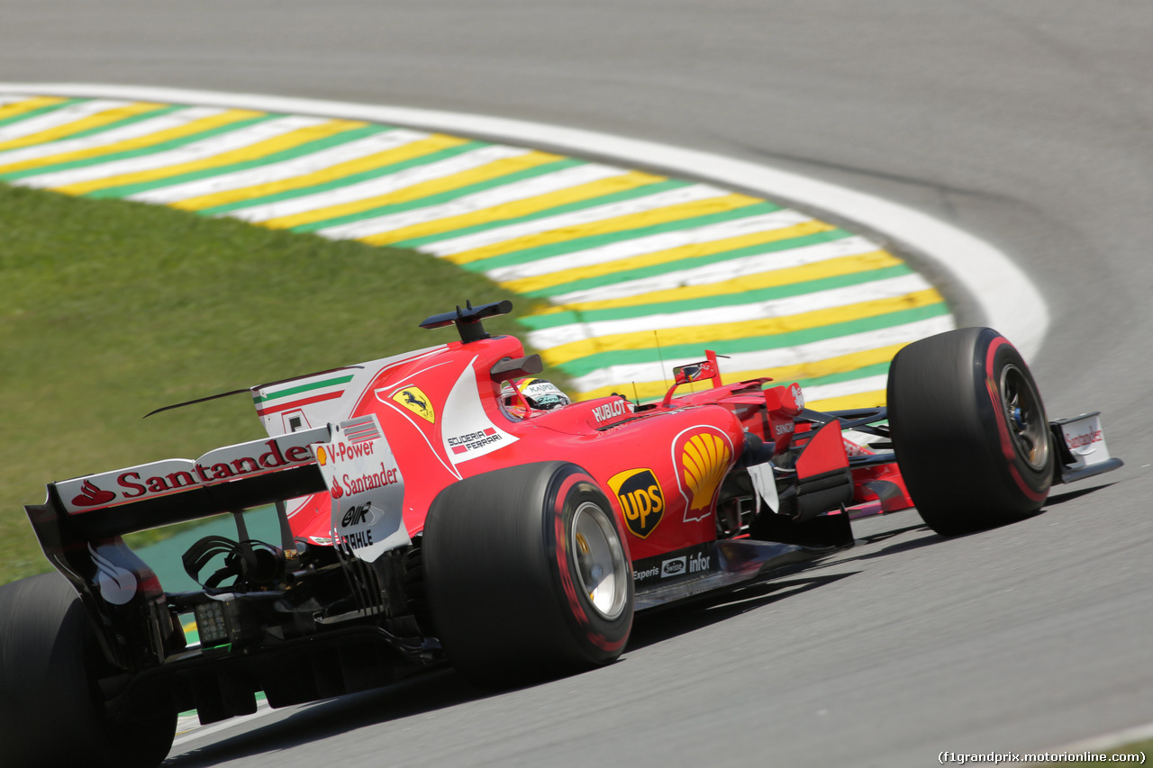 GP BRASILE, 10.11.2017 - Prove Libere 1, Sebastian Vettel (GER) Ferrari SF70H