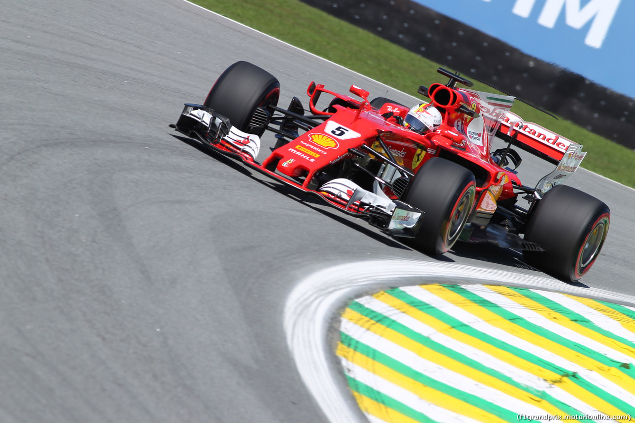 GP BRASILE, 10.11.2017 - Prove Libere 1, Sebastian Vettel (GER) Ferrari SF70H