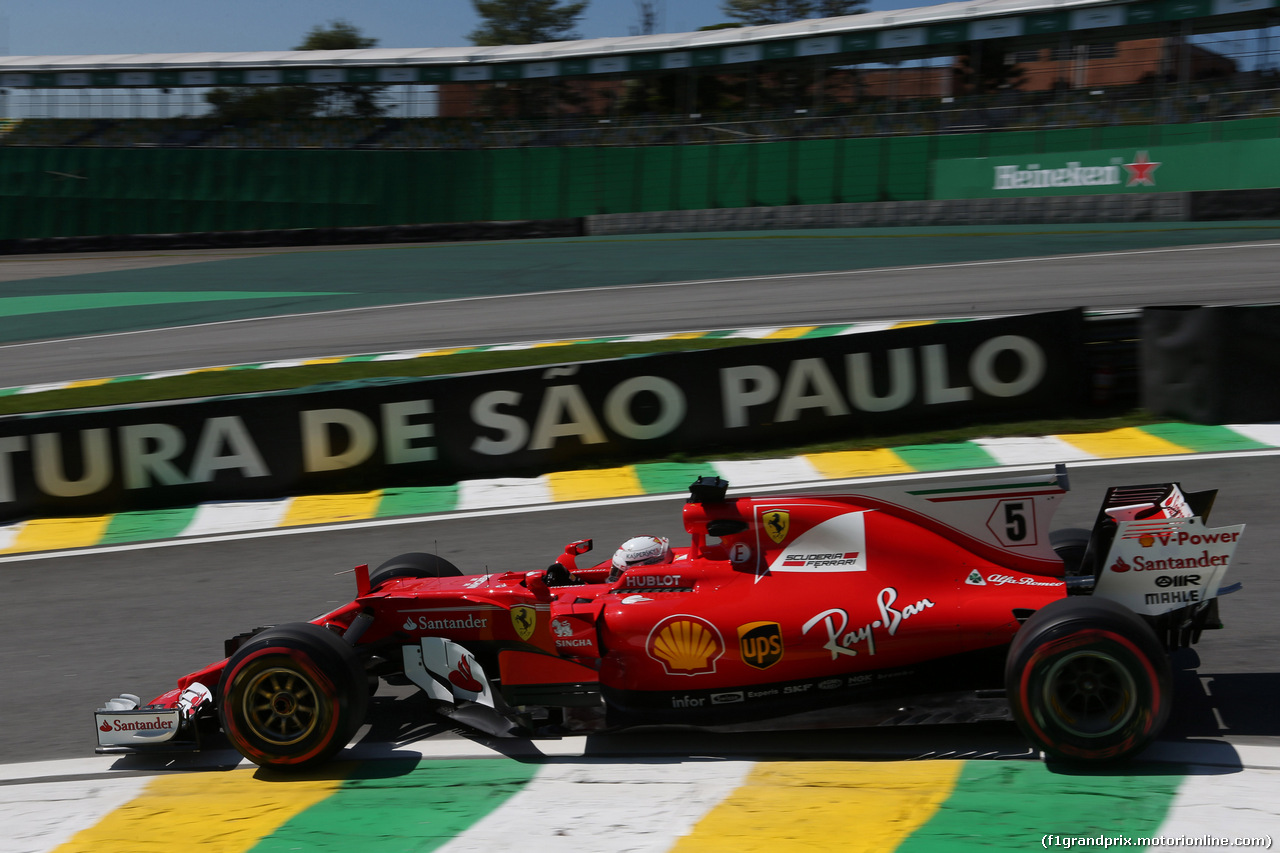 GP BRASILE, 10.11.2017 - Prove Libere 1, Sebastian Vettel (GER) Ferrari SF70H