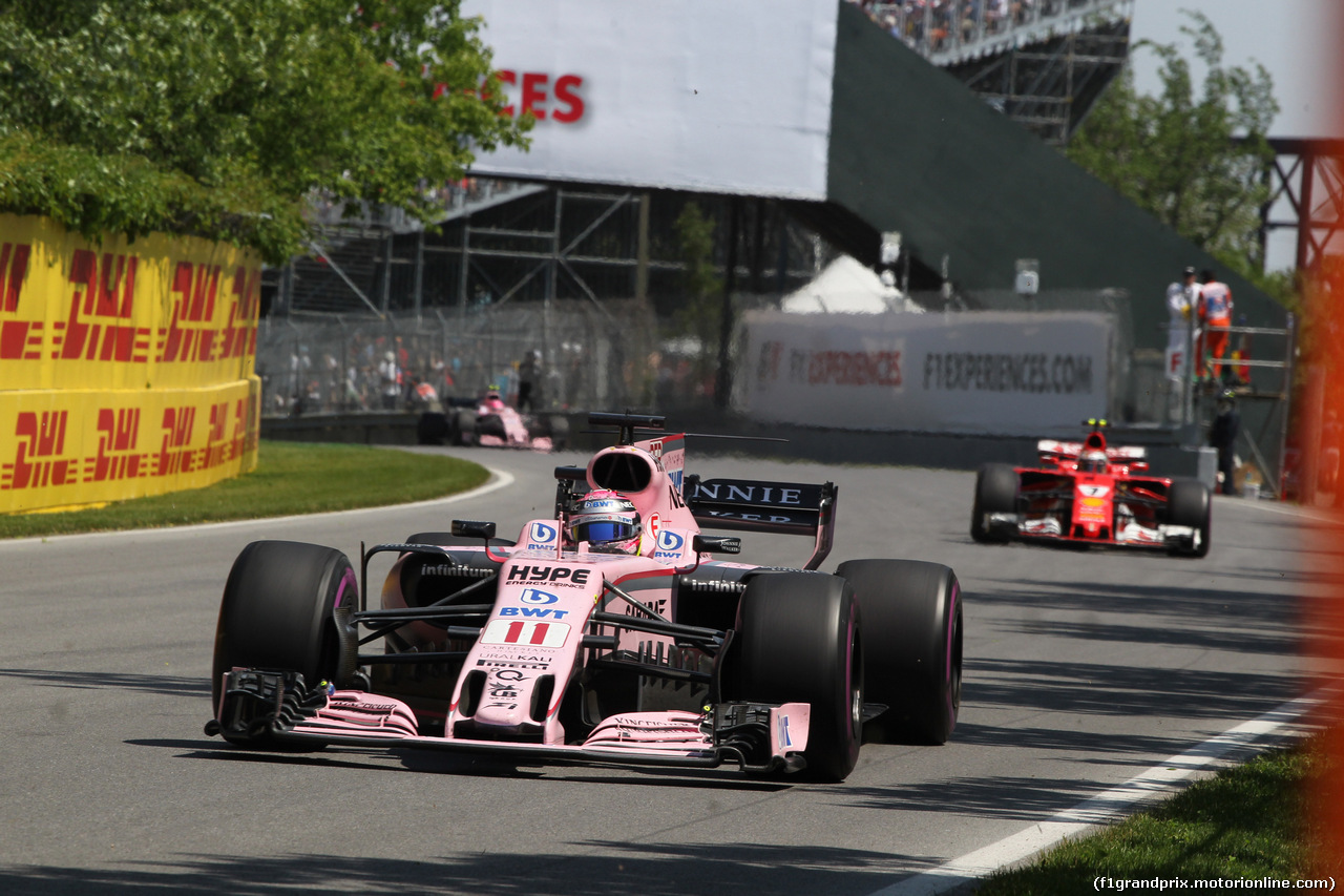 GP CANADA, 11.06.2017- Gara, Sergio Perez (MEX) Sahara Force India F1 VJM010