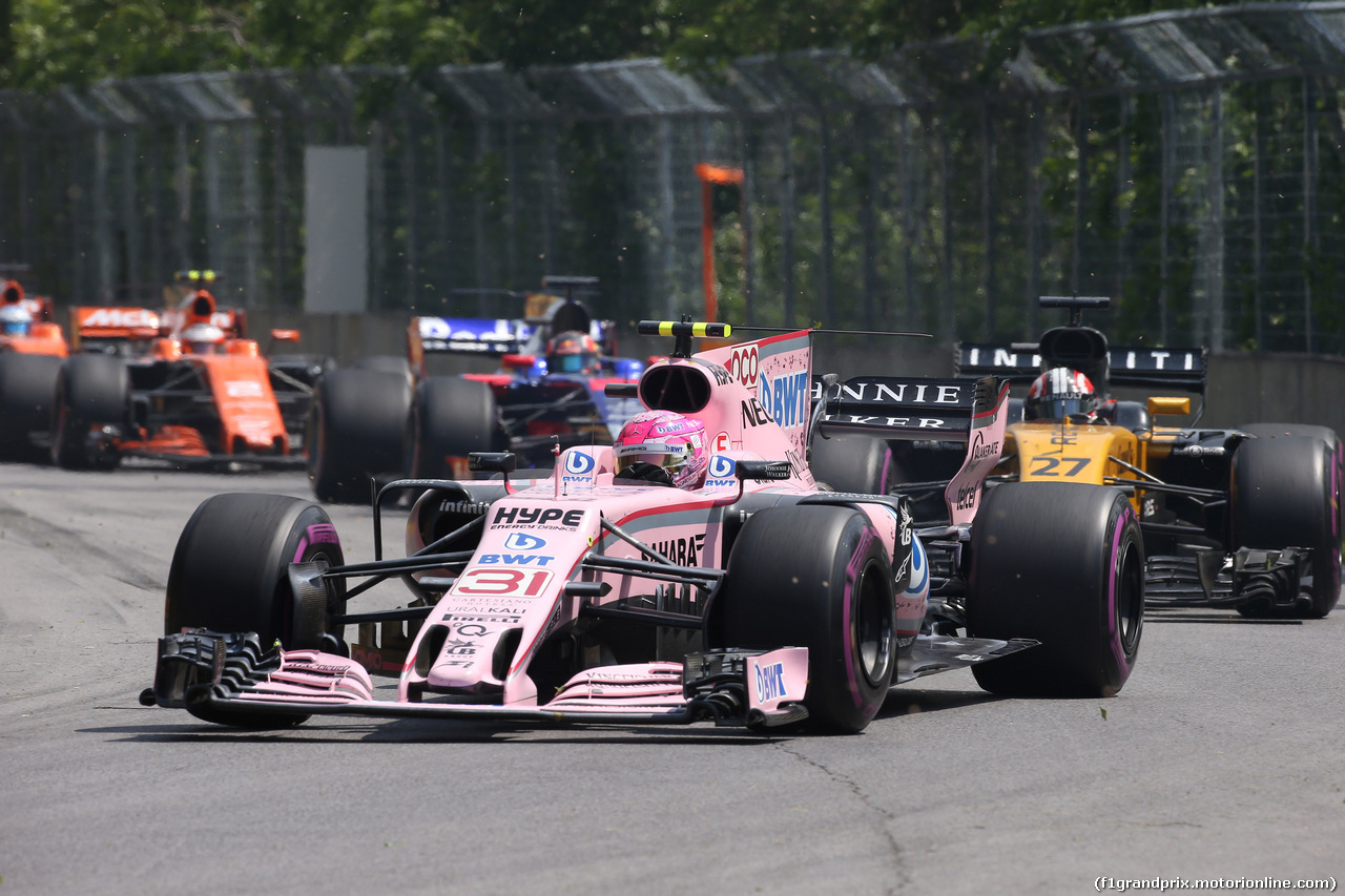 GP CANADA, 11.06.2017- Gara, Sergio Perez (MEX) Sahara Force India F1 VJM010