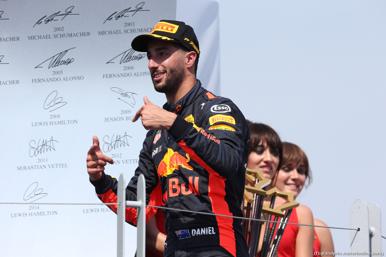 GP CANADA, 11.06.2017, Podium, 3rd Daniel Ricciardo (AUS) Red Bull Racing RB13