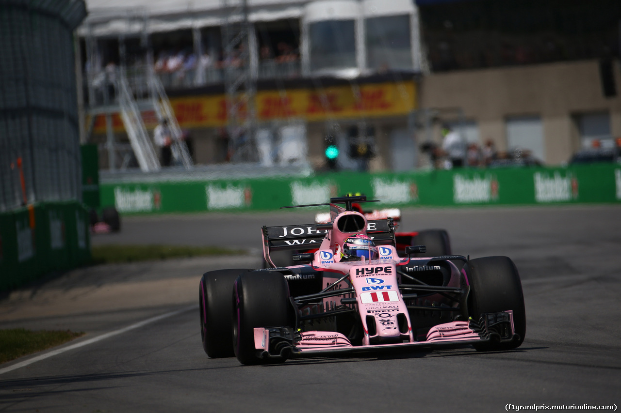 GP CANADA, 11.06.2017- Gara, Sergio Perez (MEX) Sahara Force India F1 VJM010