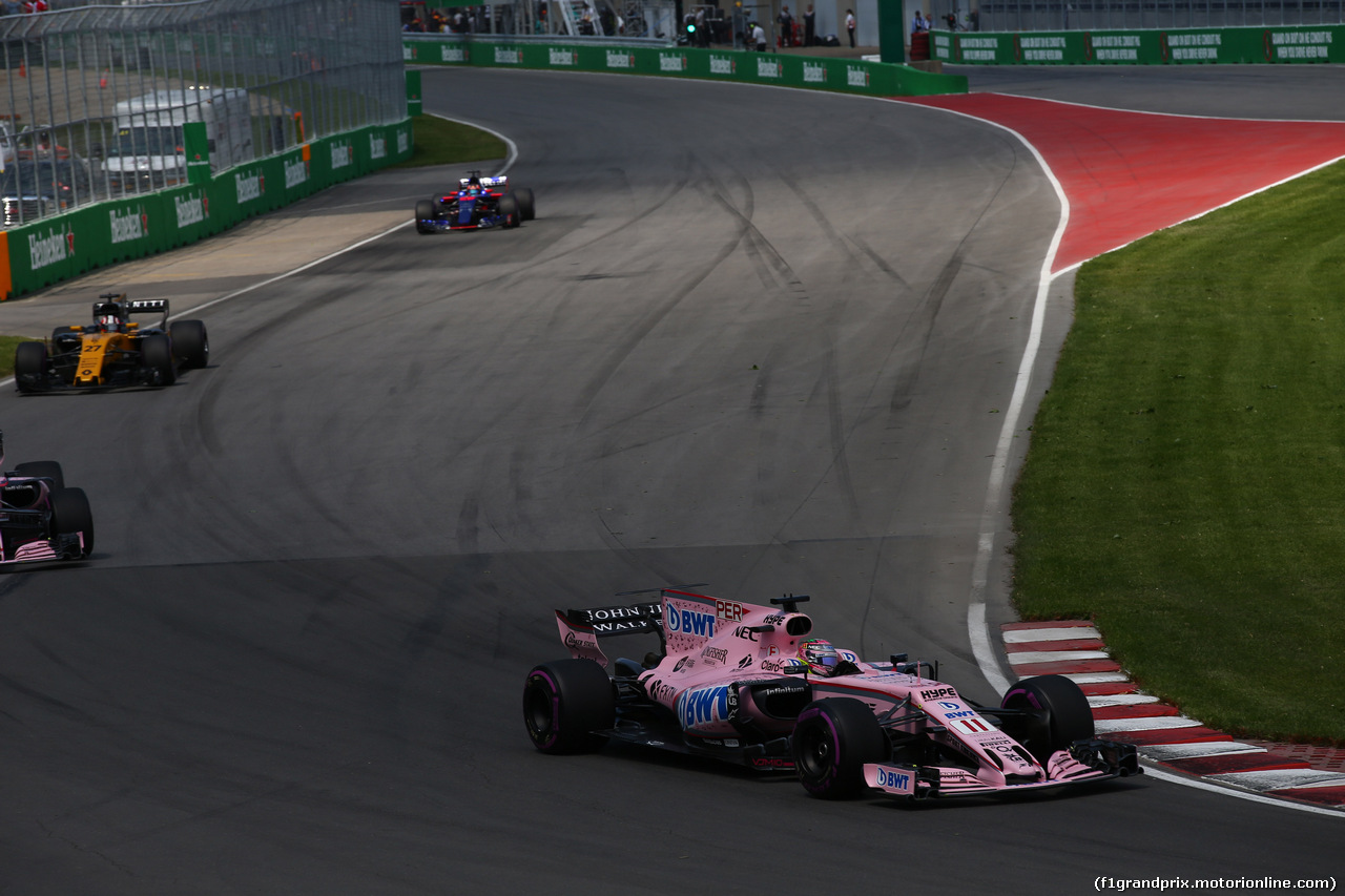 GP CANADA, 11.06.2017- Gara, Sergio Perez (MEX) Sahara Force India F1 VJM010