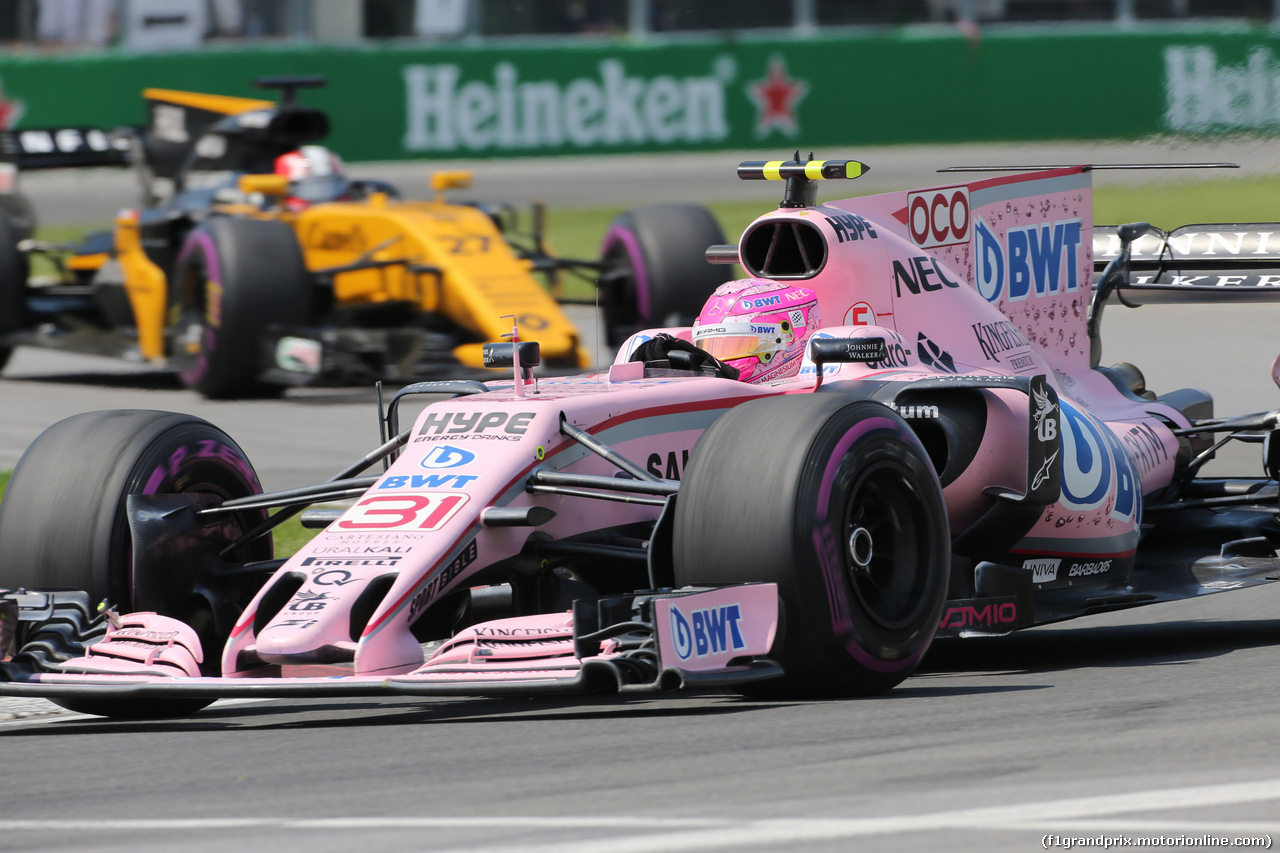 GP CANADA, 11.06.2017- Gara, Esteban Ocon (FRA) Sahara Force India F1 VJM10
