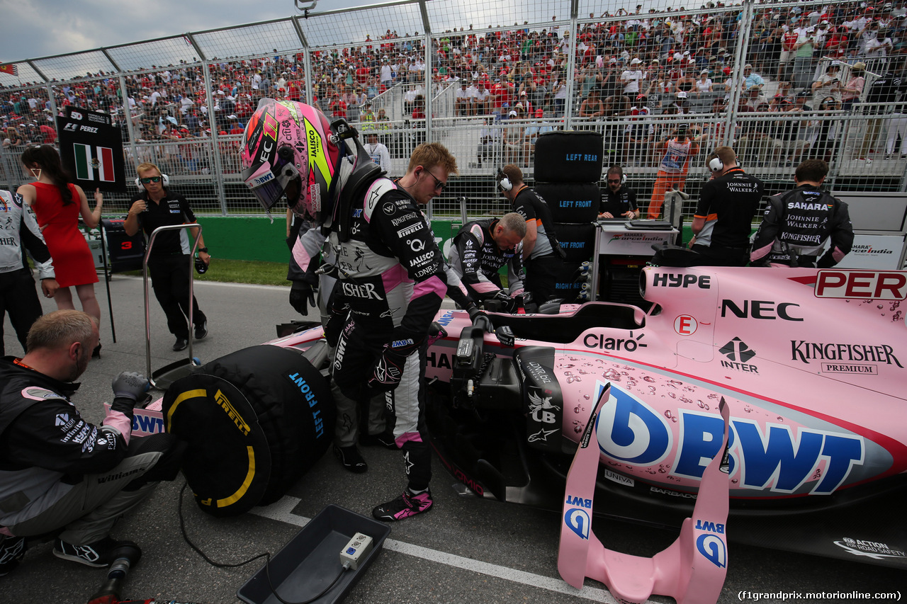 GP CANADA, 11.06.2017- Gara, Sergio Perez (MEX) Sahara Force India F1 VJM010