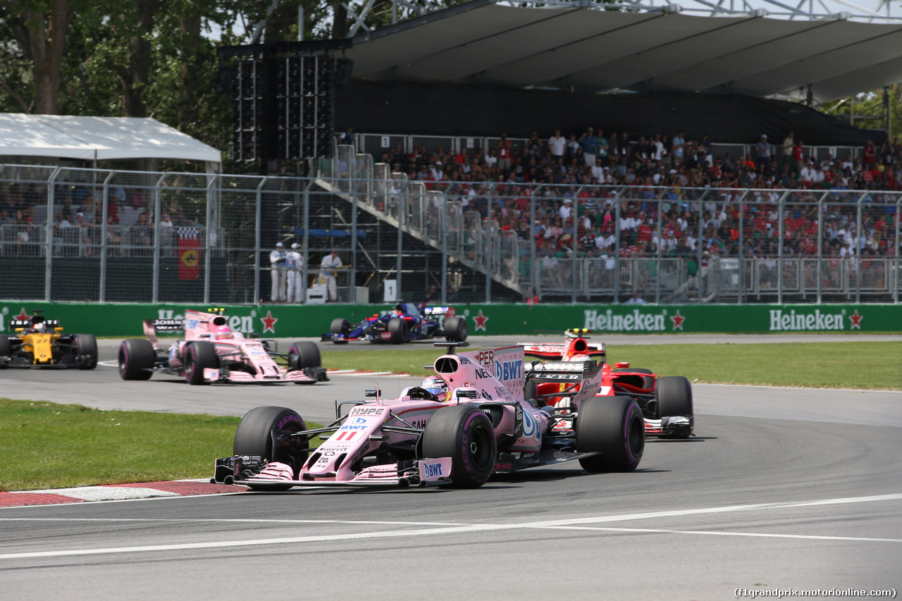 GP CANADA, 11.06.2017- Gara, Sergio Perez (MEX) Sahara Force India F1 VJM010