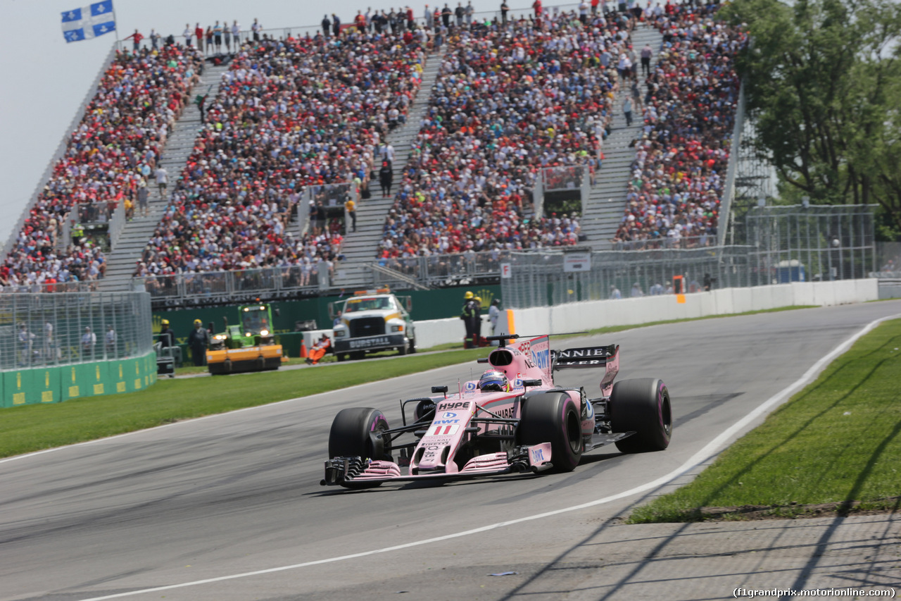 GP CANADA, 11.06.2017- Gara, Sergio Perez (MEX) Sahara Force India F1 VJM010