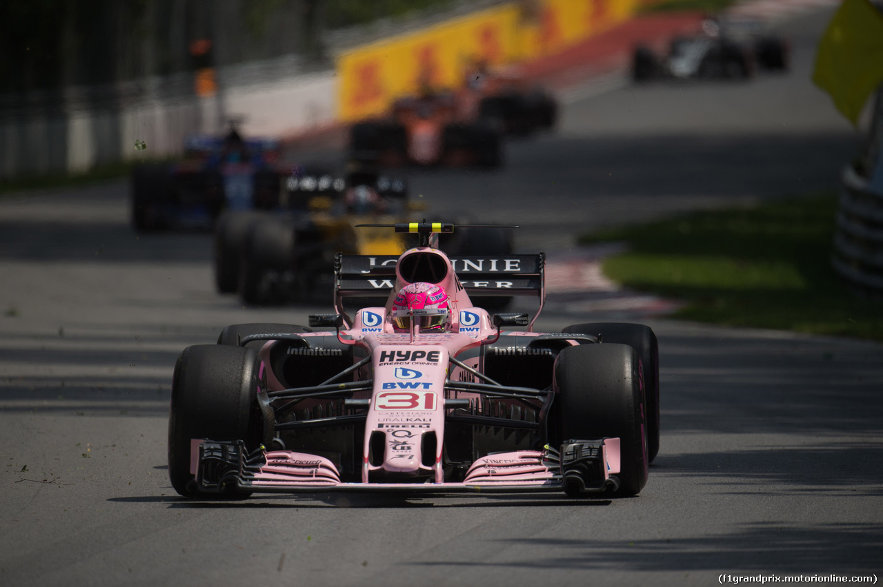 GP CANADA, 11.06.2017- Gara, Esteban Ocon (FRA) Sahara Force India F1 VJM10