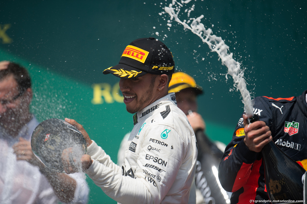 GP CANADA, 11.06.2017- Podium, winner Lewis Hamilton (GBR) Mercedes AMG F1 W08