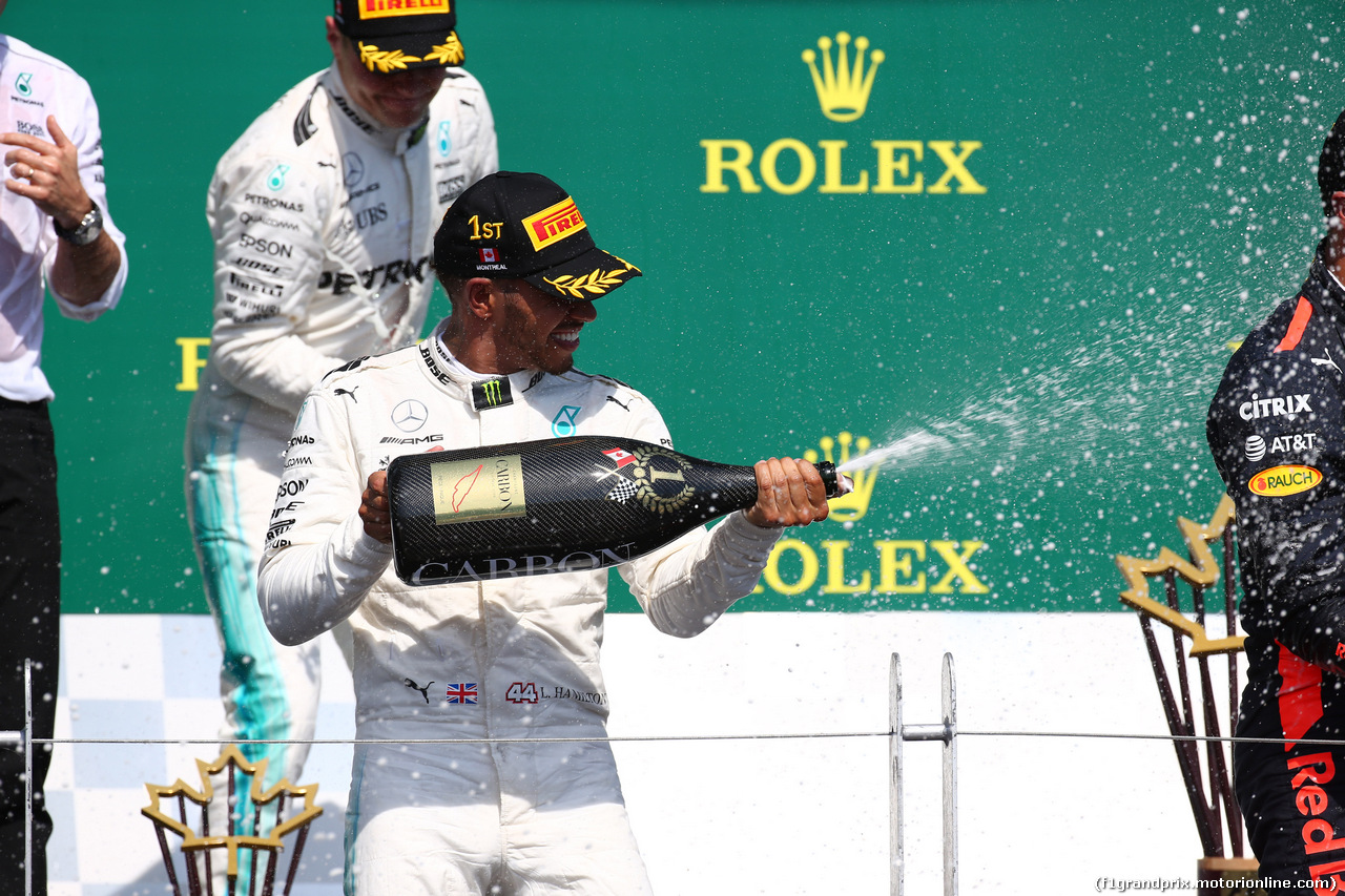 GP CANADA, 11.06.2017- Podium, winner Lewis Hamilton (GBR) Mercedes AMG F1 W08