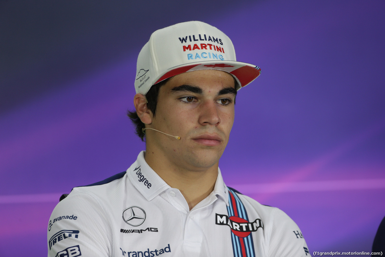 GP CANADA, 08.06.2017- Giovedi' Press Conference, Lance Stroll (CDN) Williams FW40