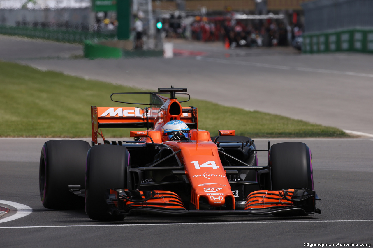 GP CANADA, 10.06.2017- Free practice 3, Fernando Alonso (ESP) McLaren Honda MCL32