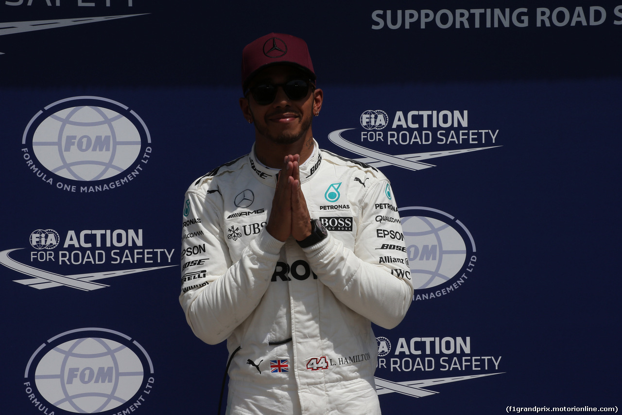 GP CANADA, 10.06.2017- Pole Position Festeggiamenti Lewis Hamilton (GBR) Mercedes AMG F1 W08