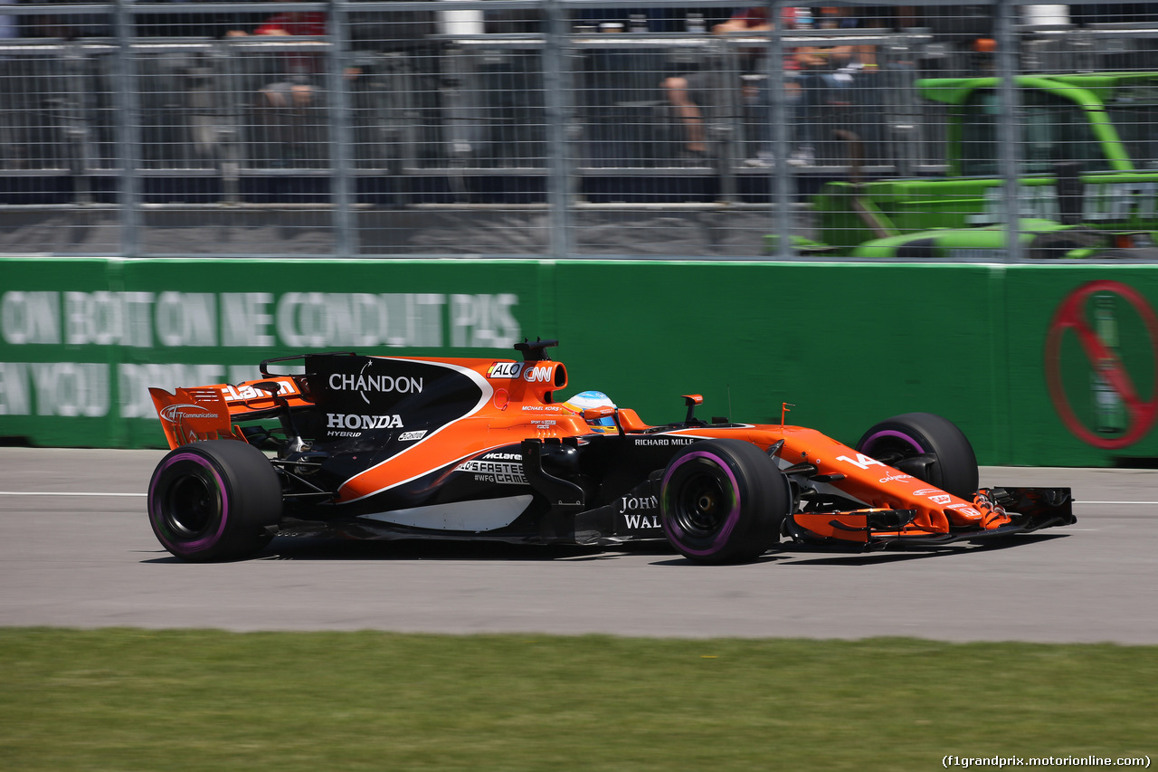 GP CANADA, 10.06.2017- Qualifiche, Fernando Alonso (ESP) McLaren Honda MCL32