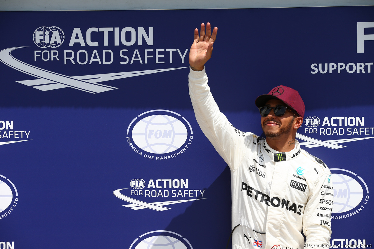 GP CANADA, 10.06.2017- Qualifiche, Lewis Hamilton (GBR) Mercedes AMG F1 W08  is celebrating his 65th Pole Position