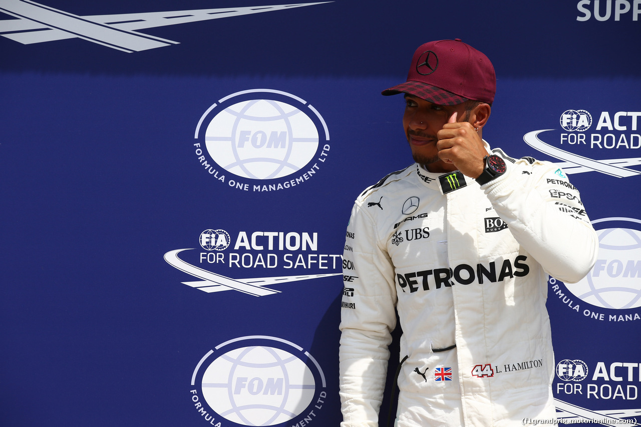 GP CANADA, 10.06.2017- Qualifiche, Lewis Hamilton (GBR) Mercedes AMG F1 W08  is celebrating his 65th Pole Position