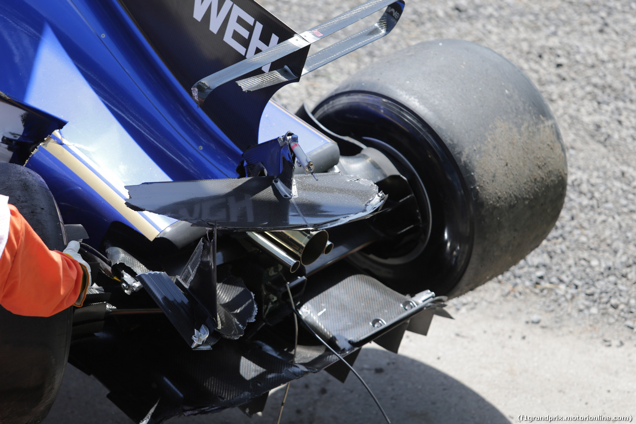 GP CANADA, 10.06.2017- Qualifiche, Pascal Wehrlein (GER) Sauber C36 after the crash in Q1