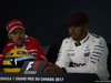 GP CANADA, 10.06.2017- After Qualifiche Press Conference, Lewis Hamilton (GBR) Mercedes AMG F1 W08, Sebastian Vettel (GER) Ferrari SF70H