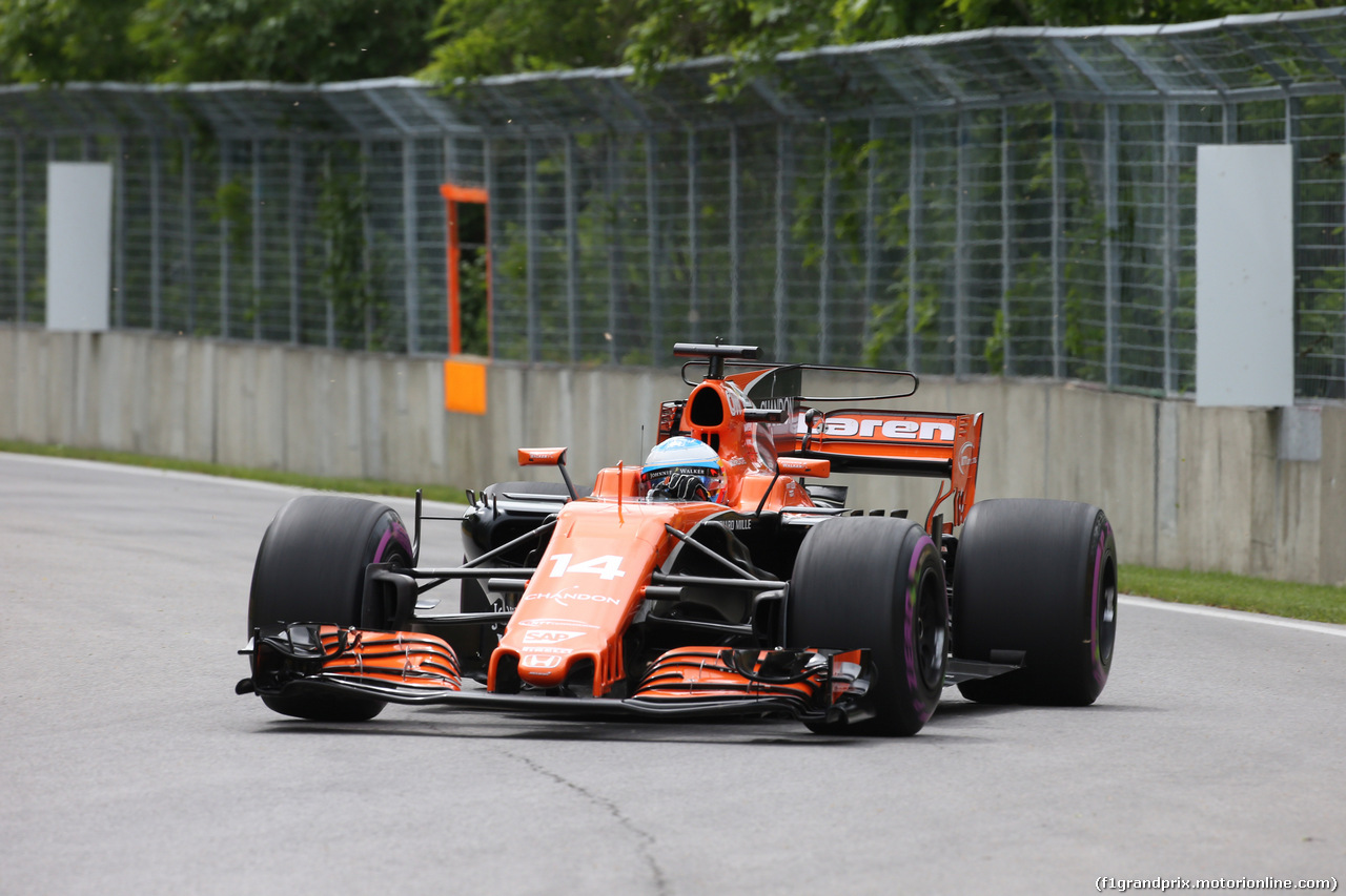 GP CANADA, 09.06.2017- Prove Libere 1, Fernando Alonso (ESP) McLaren Honda MCL32