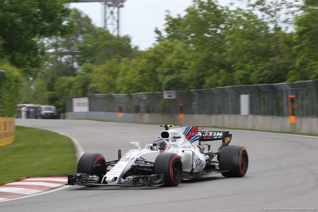 GP CANADA, 09.06.2017- Prove Libere 1, Lance Stroll (CDN) Williams FW40