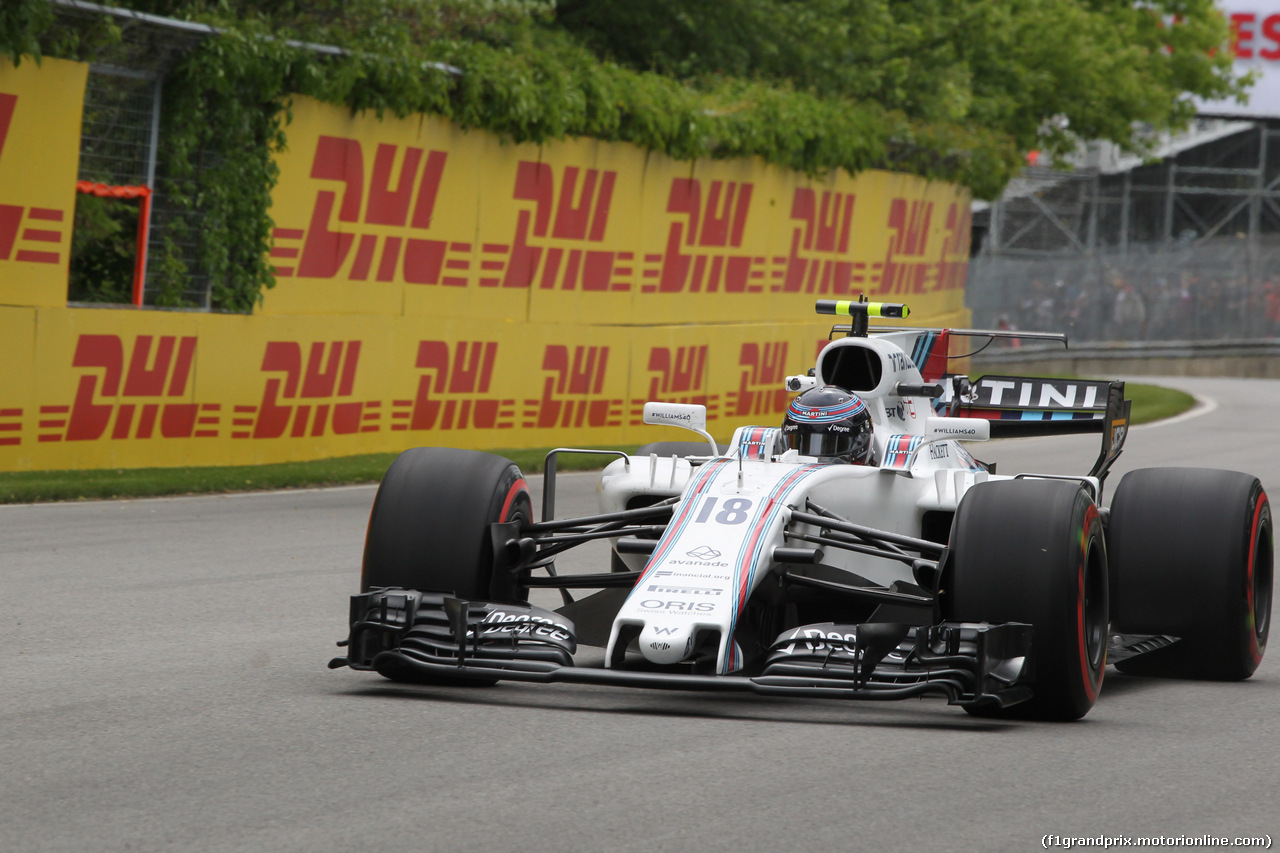 GP CANADA, 09.06.2017- Prove Libere 1, Lance Stroll (CDN) Williams FW40