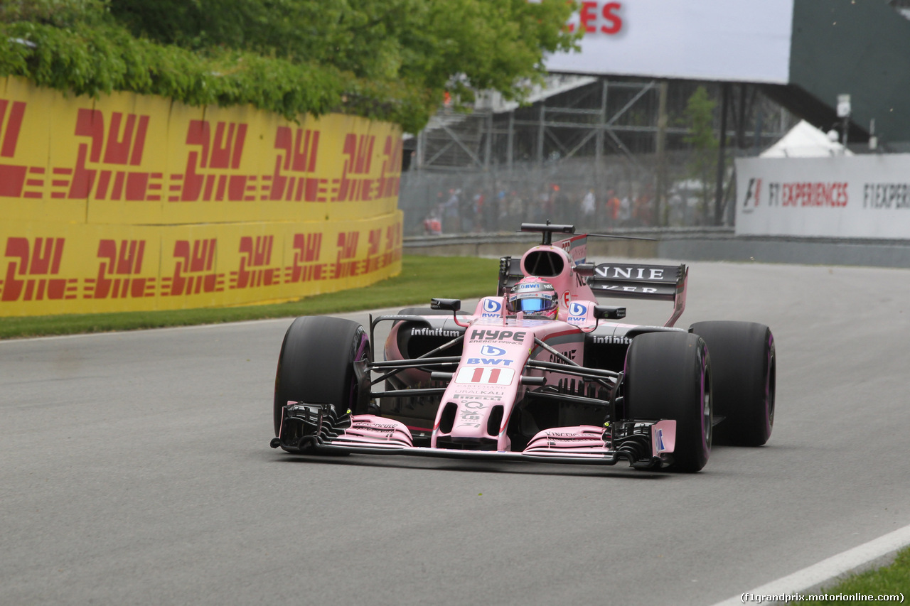 GP CANADA, 09.06.2017- Prove Libere 1, Sergio Perez (MEX) Sahara Force India F1 VJM010