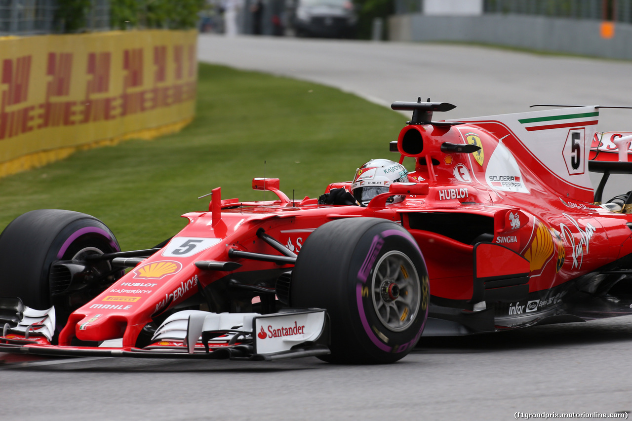 GP CANADA, 09.06.2017- Prove Libere 1, Sebastian Vettel (GER) Ferrari SF70H