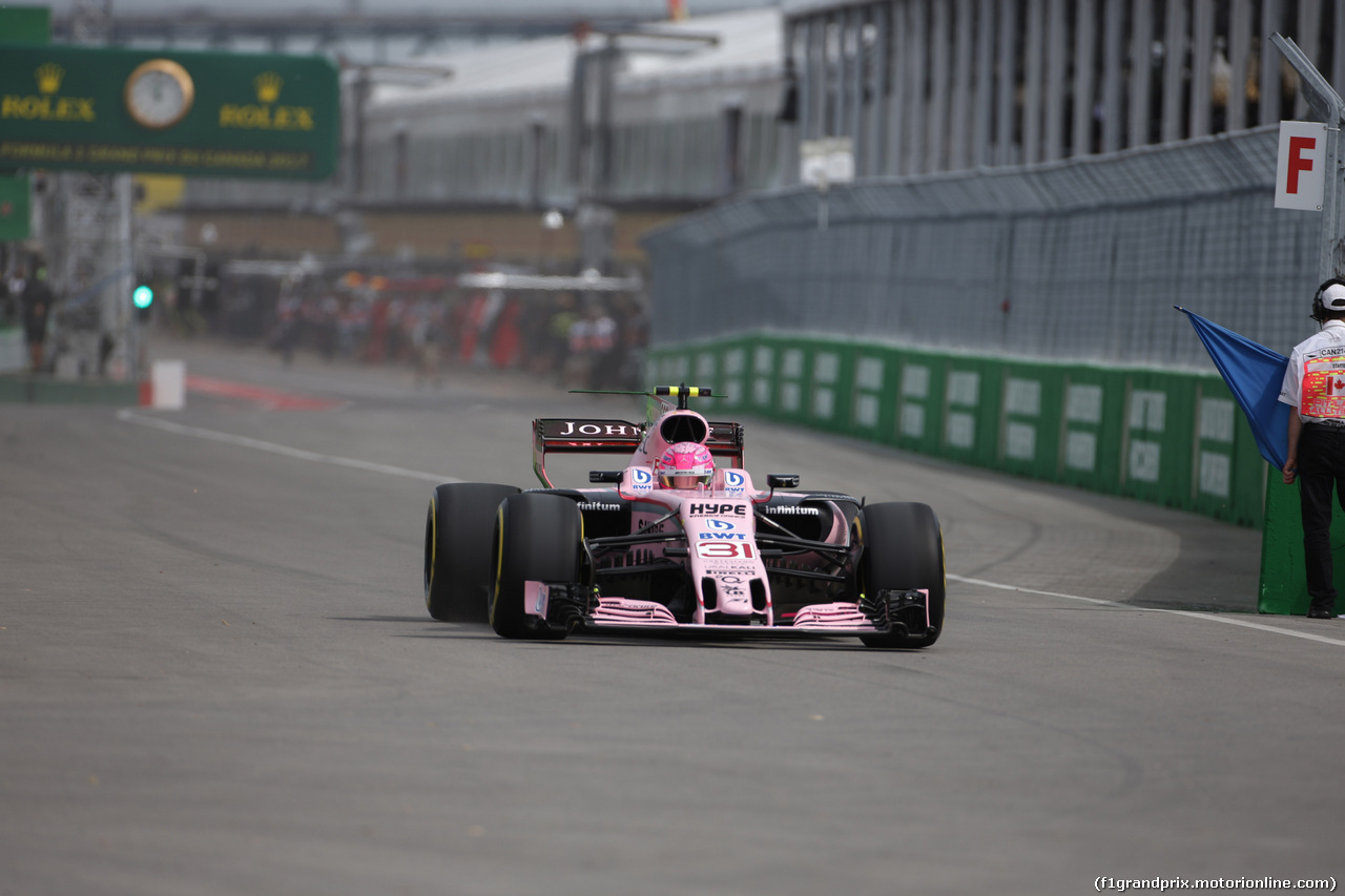 GP CANADA, 08.06.2017- Prove Libere 1, Esteban Ocon (FRA) Sahara Force India F1 VJM10