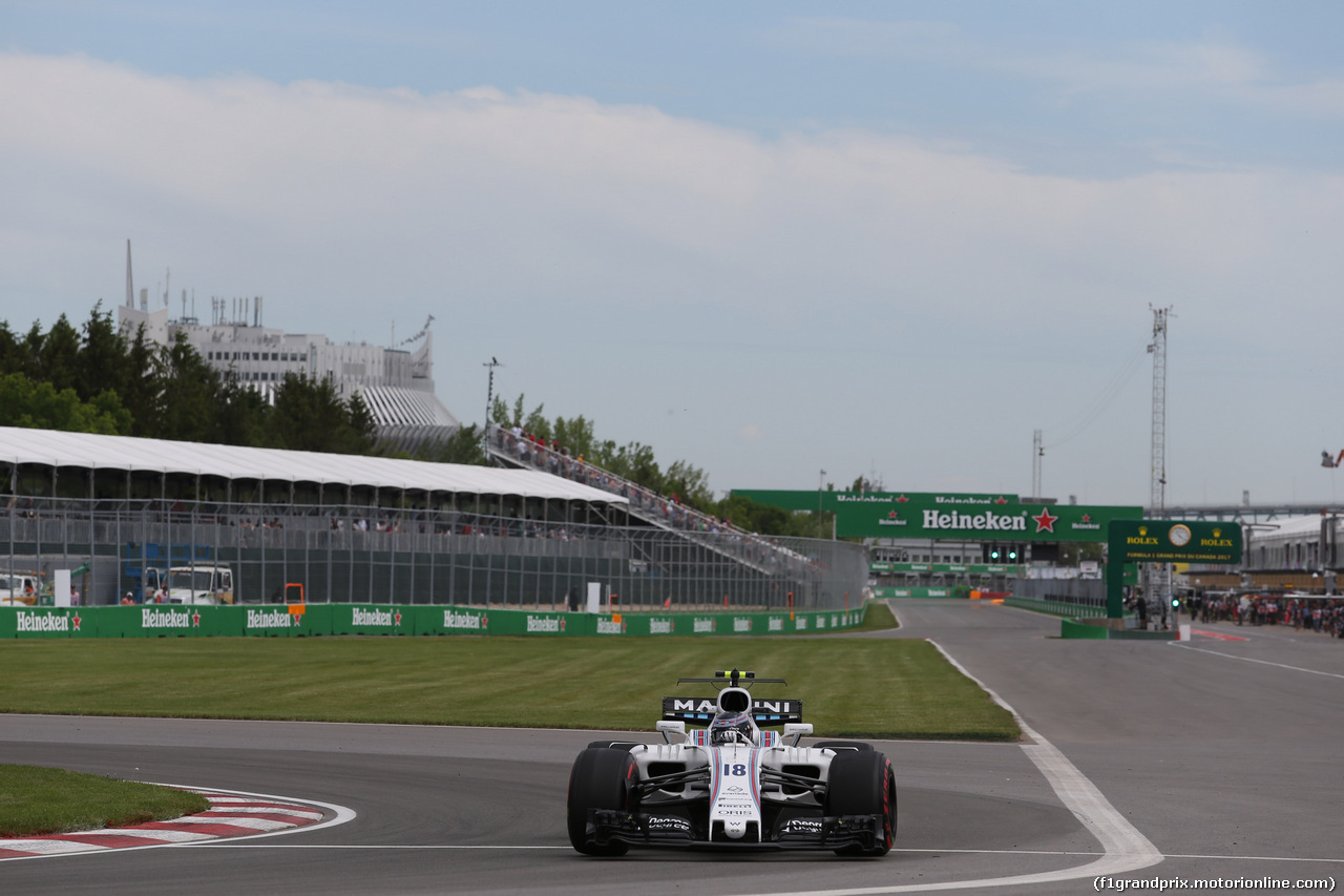 GP CANADA, 08.06.2017- Prove Libere 1, Lance Stroll (CDN) Williams FW40
