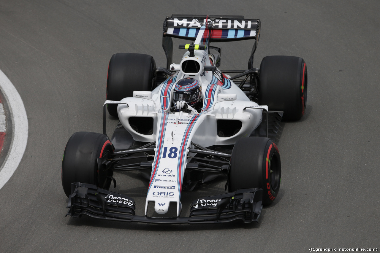 GP CANADA, 09.06.2017- Prove Libere 1, Lance Stroll (CDN) Williams FW40