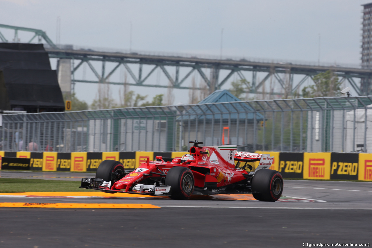 GP CANADA, 09.06.2017- Prove Libere 2, Sebastian Vettel (GER) Ferrari SF70H