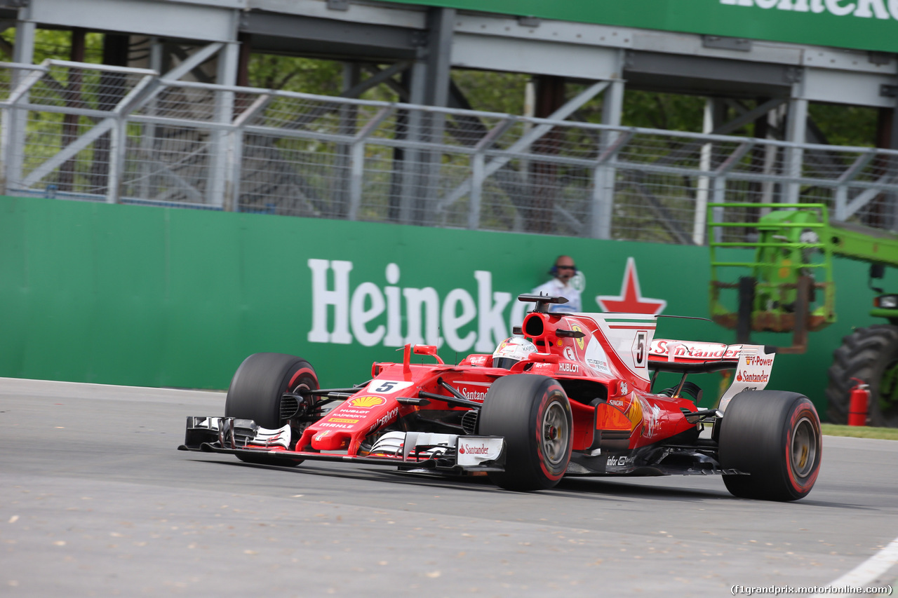 GP CANADA, 09.06.2017- Prove Libere 2, Sebastian Vettel (GER) Ferrari SF70H