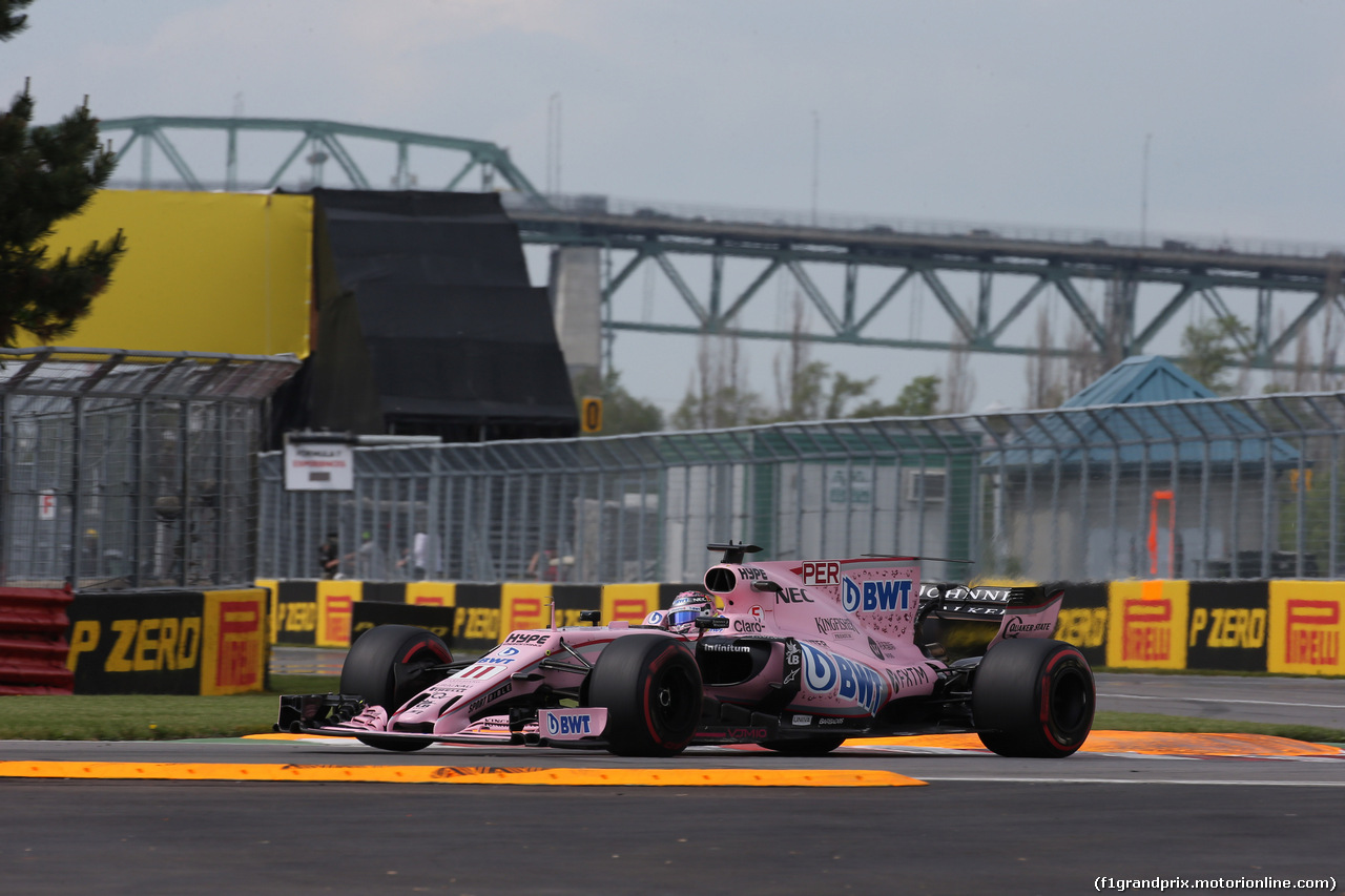 GP CANADA, 09.06.2017- Prove Libere 2, Sergio Perez (MEX) Sahara Force India F1 VJM010