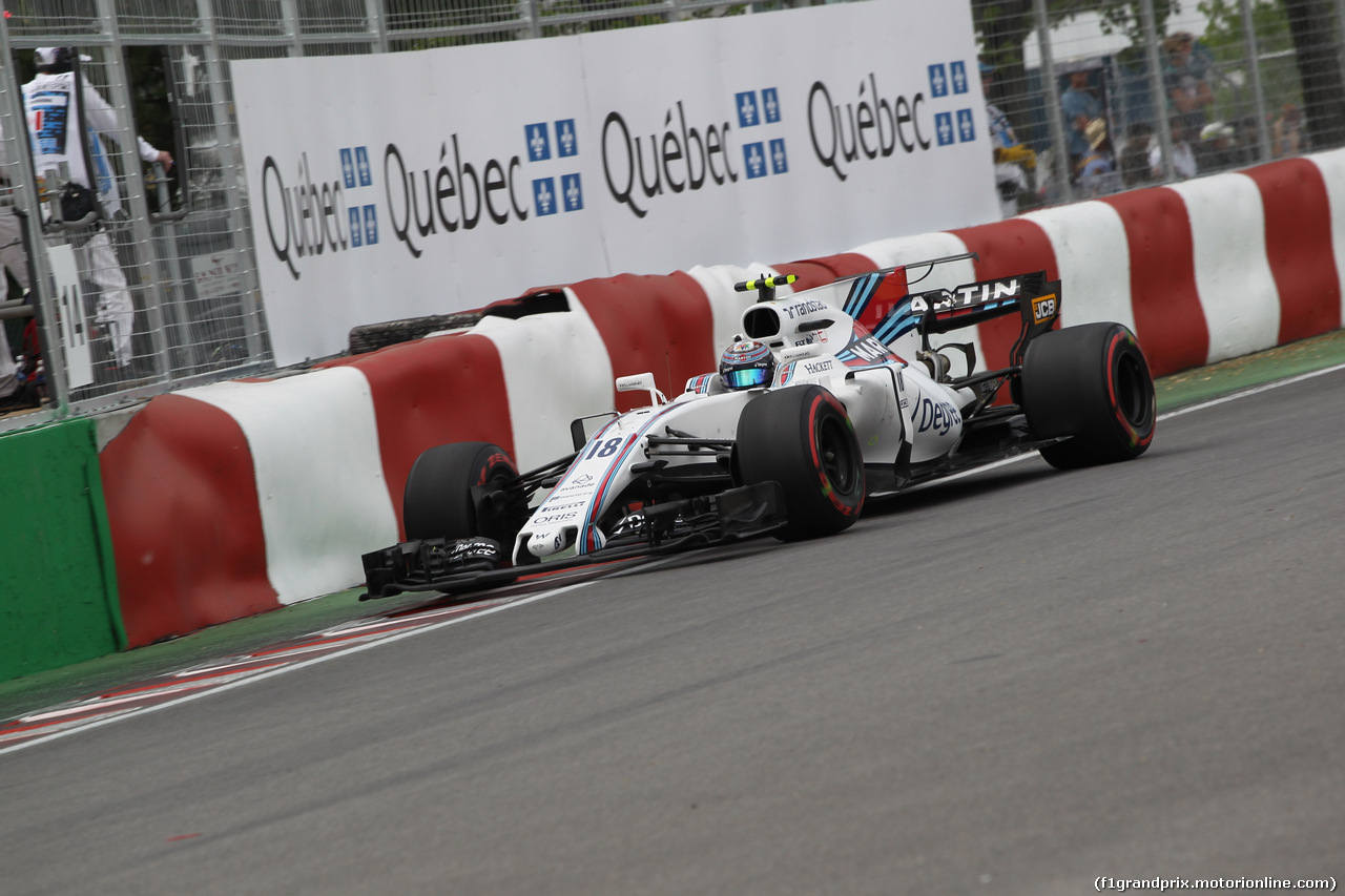 GP CANADA, 09.06.2017- Prove Libere 2, Lance Stroll (CDN) Williams FW40