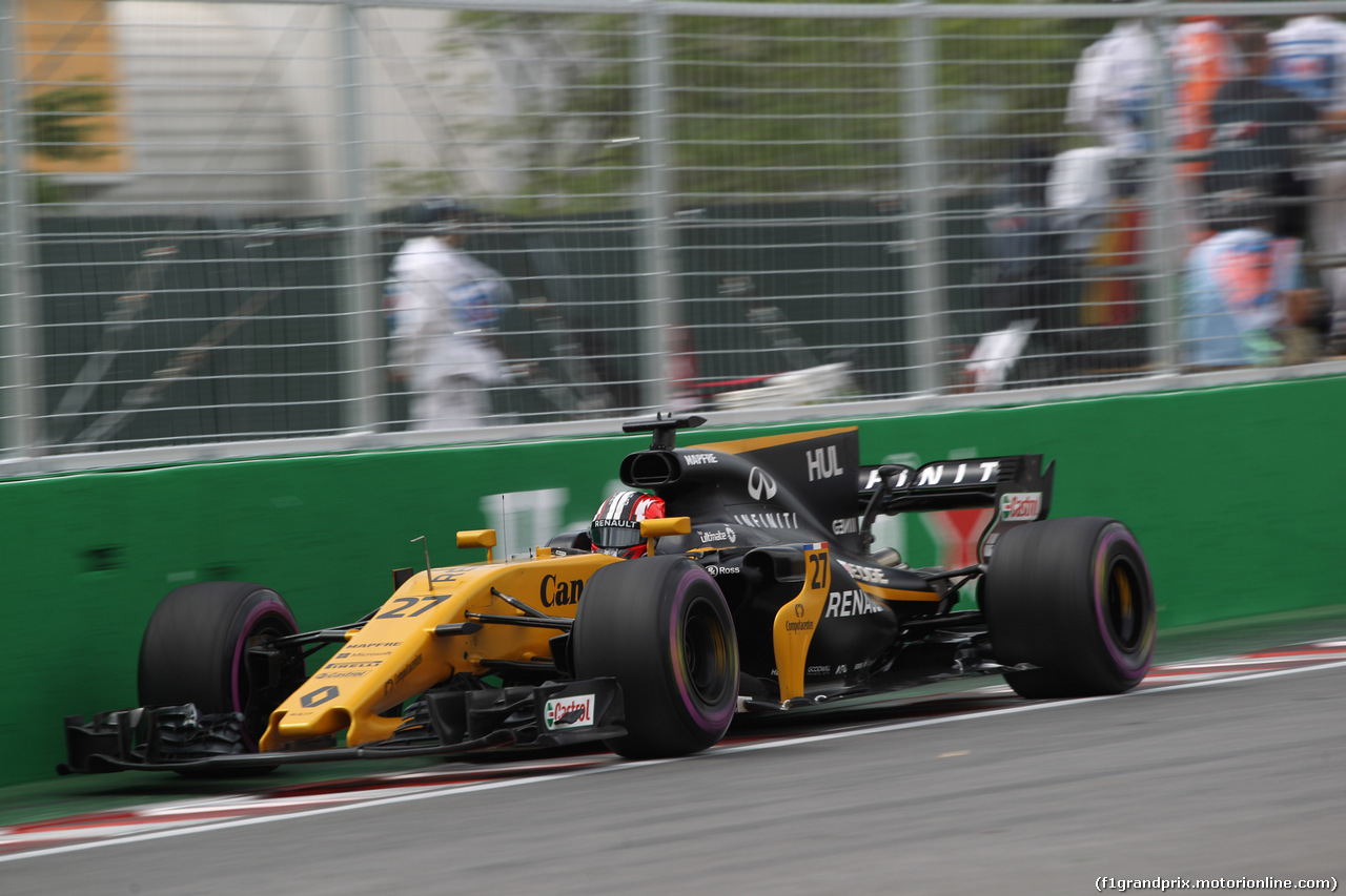 GP CANADA, 09.06.2017- Prove Libere 2, Nico Hulkenberg (GER) Renault Sport F1 Team RS17