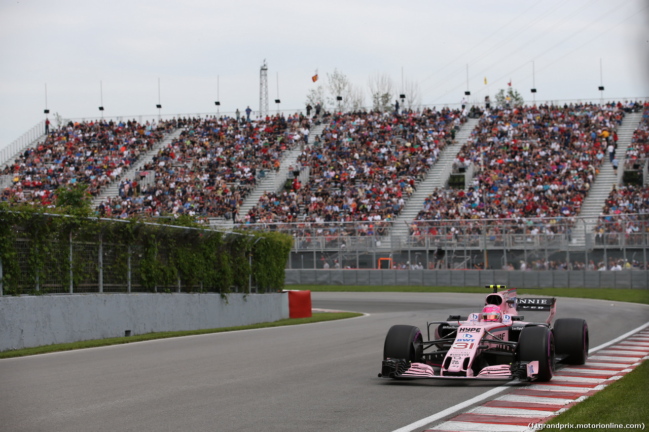 GP CANADA, 09.06.2017- Prove Libere 2, Esteban Ocon (FRA) Sahara Force India F1 VJM10