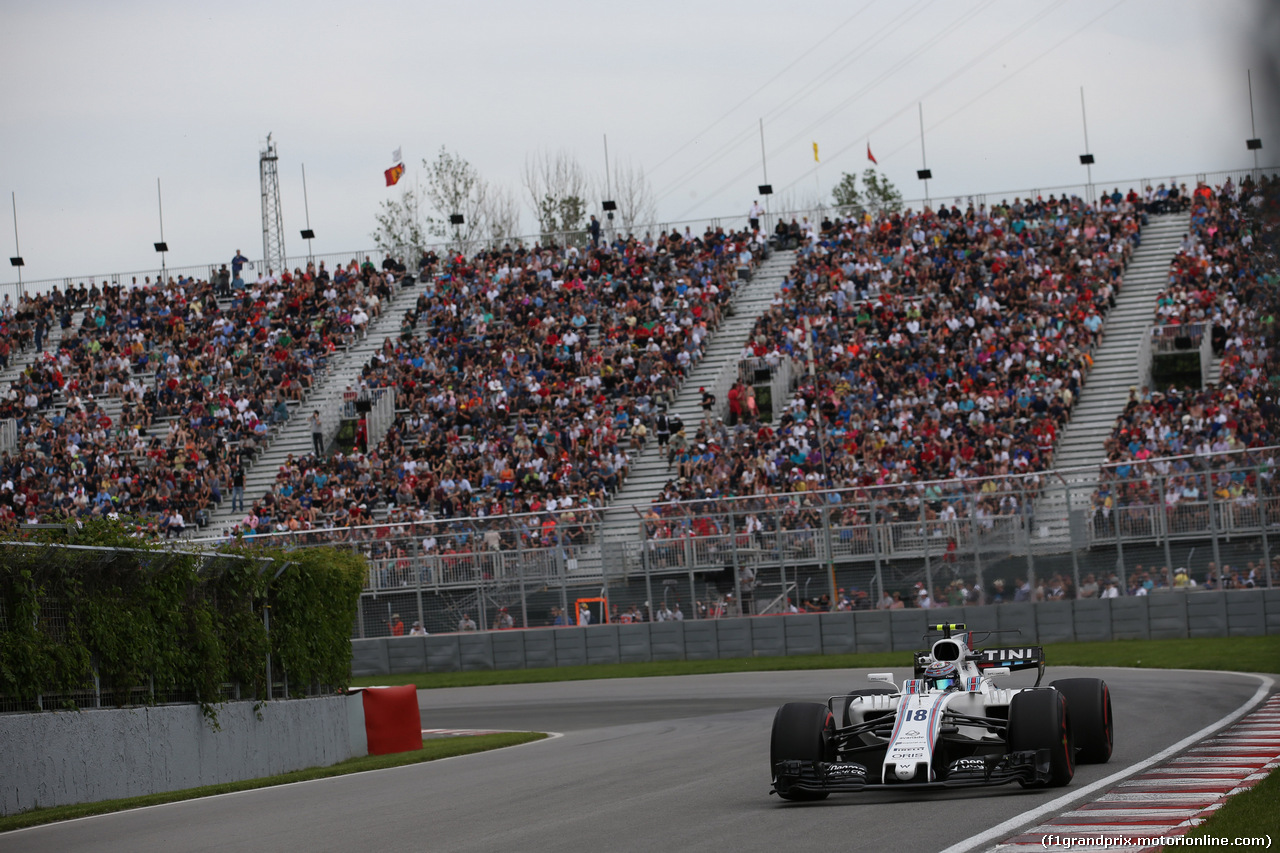 GP CANADA, 09.06.2017- Prove Libere 2, Lance Stroll (CDN) Williams FW40