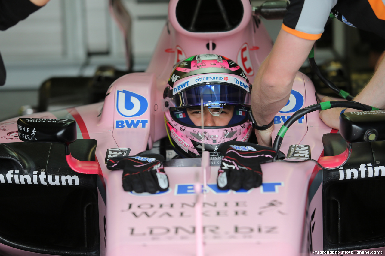 GP CANADA, 09.06.2017- Prove Libere 2, Sergio Perez (MEX) Sahara Force India F1 VJM010