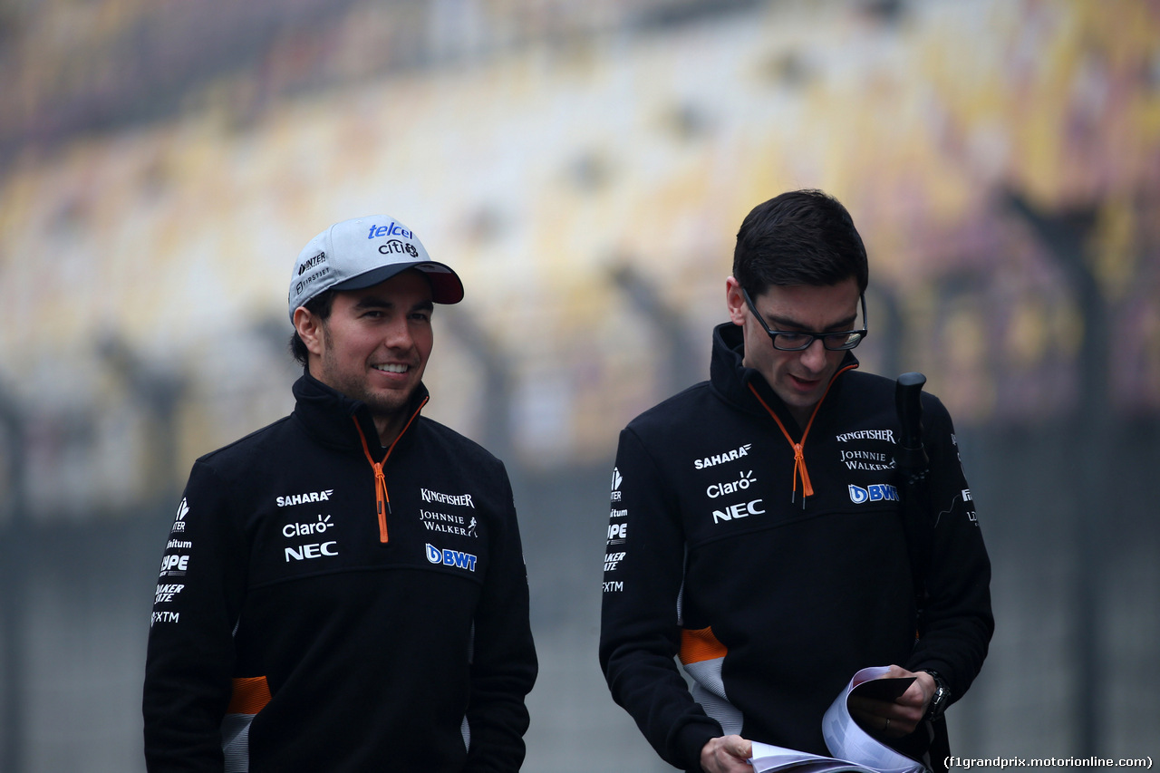 GP CINA, 06.04.2017 - Sergio Perez (MEX) Sahara Force India F1 VJM010