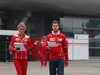 GP CINA, 06.04.2017 - Britta Roeske (AUT) Ferrari Press Officer. e Sebastian Vettel (GER) Ferrari SF70H
