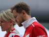 GP CINA, 06.04.2017 - Britta Roeske (AUT) Ferrari Press Officer. e Sebastian Vettel (GER) Ferrari SF70H
