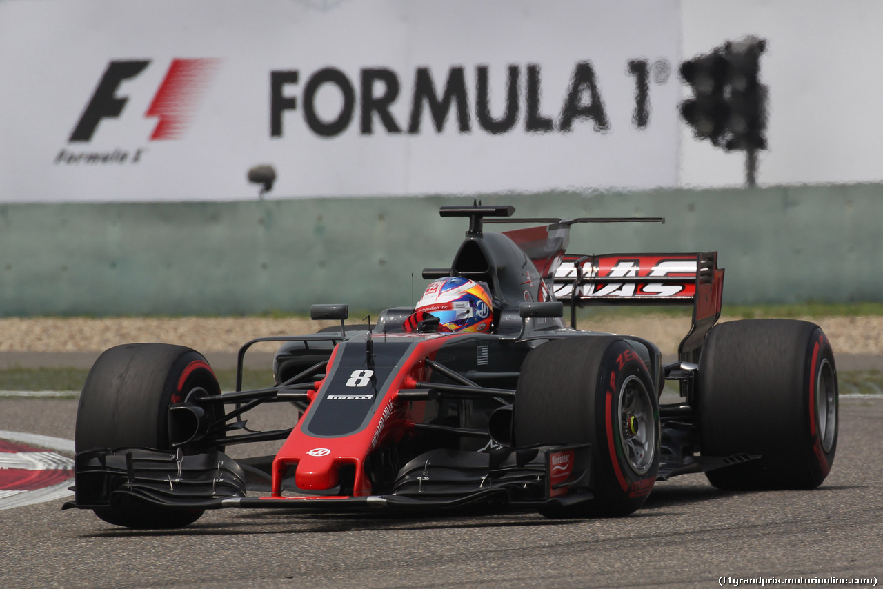 GP CINA, 07.04.2017 - Prove Libere 3, Romain Grosjean (FRA) Haas F1 Team VF-17