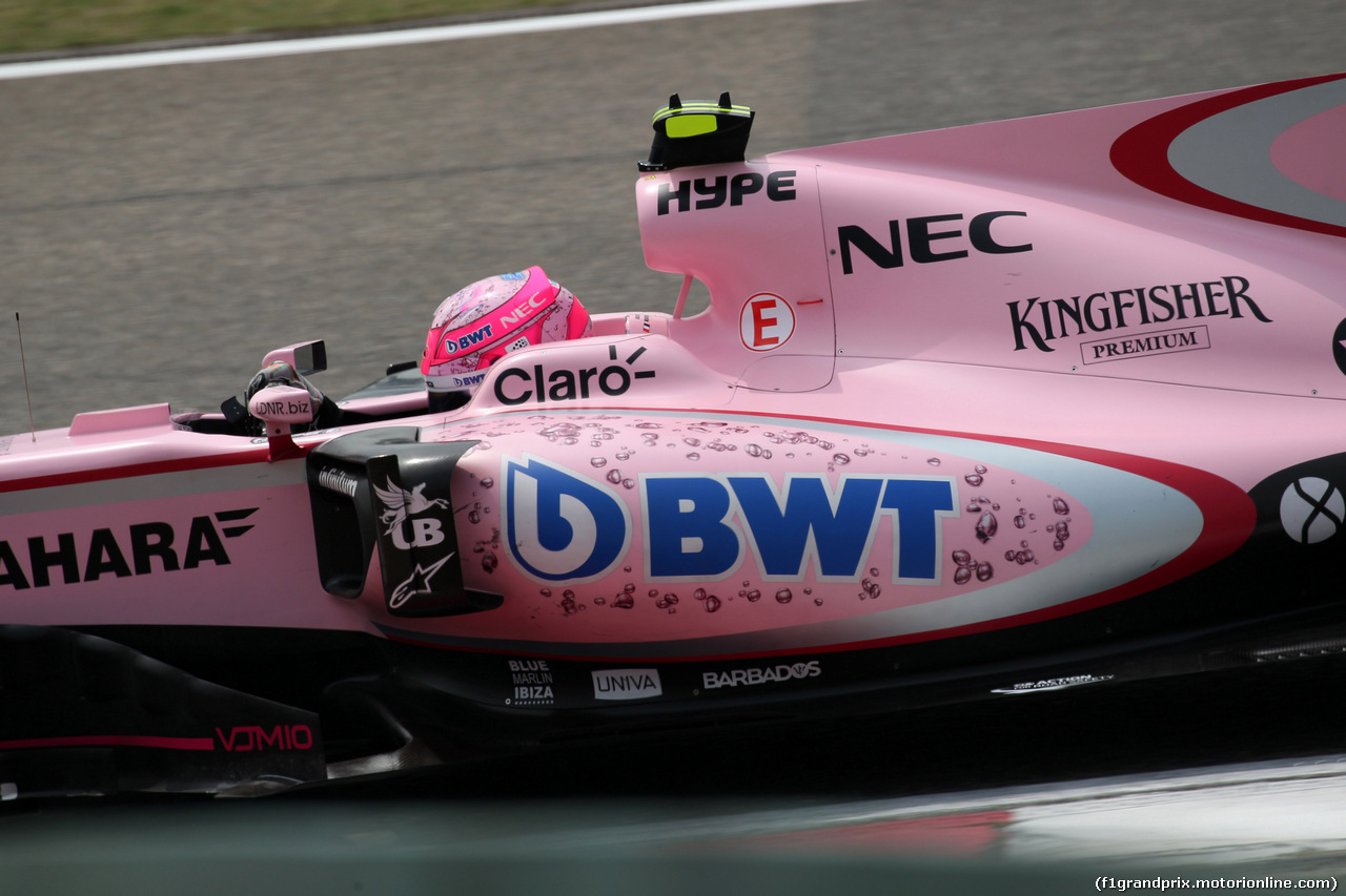 GP CINA, 07.04.2017 - Prove Libere 3, Esteban Ocon (FRA) Sahara Force India F1 VJM10